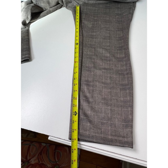 TTAHARI Plaid Elastic Waist Pull On Pants‎ Women's XL Gray Brown Checkered - Picture 10 of 12
